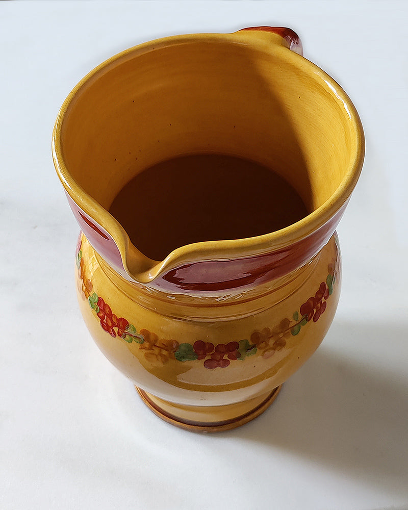 FRENCH GLAZED TERRACOTTA PITCHER No. 2