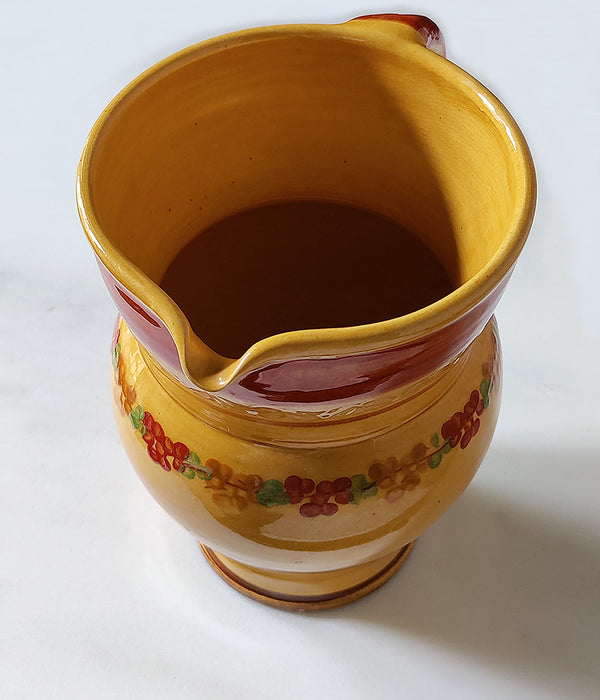 FRENCH GLAZED TERRACOTTA PITCHER No. 2