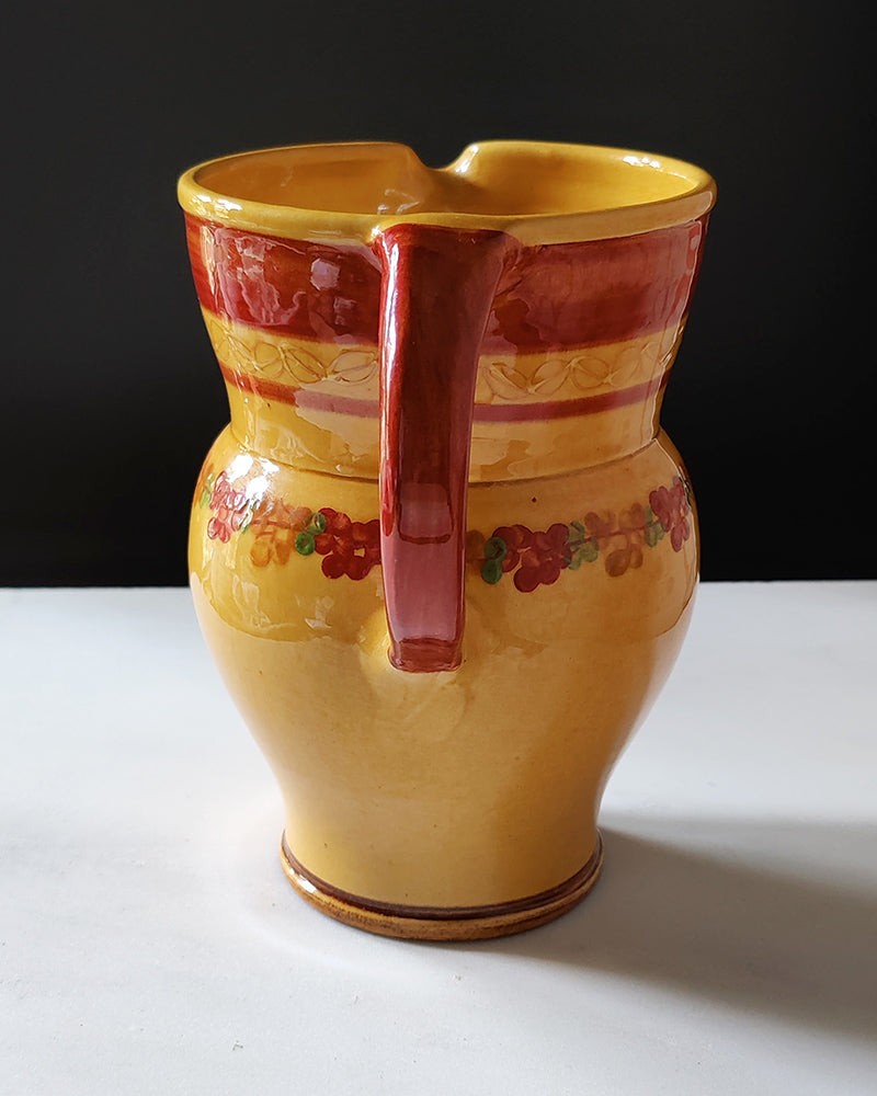 FRENCH GLAZED TERRACOTTA PITCHER No. 2