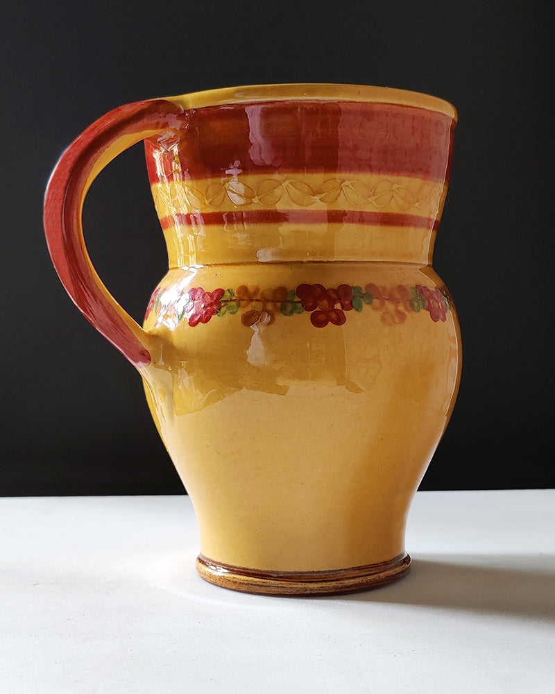 FRENCH GLAZED TERRACOTTA PITCHER No. 2