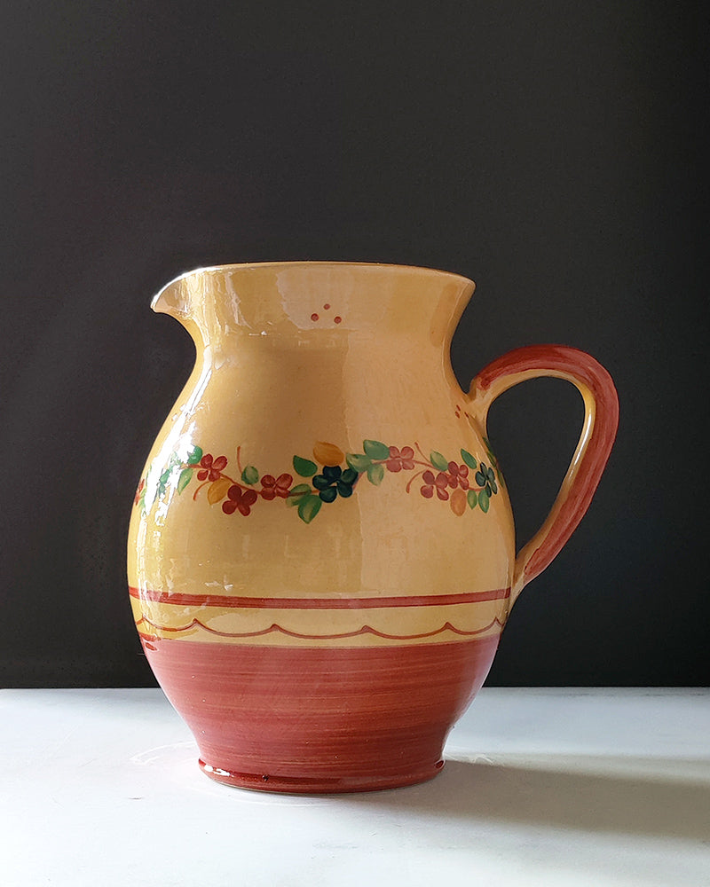 FRENCH GLAZED TERRACOTTA PITCHER No. 1