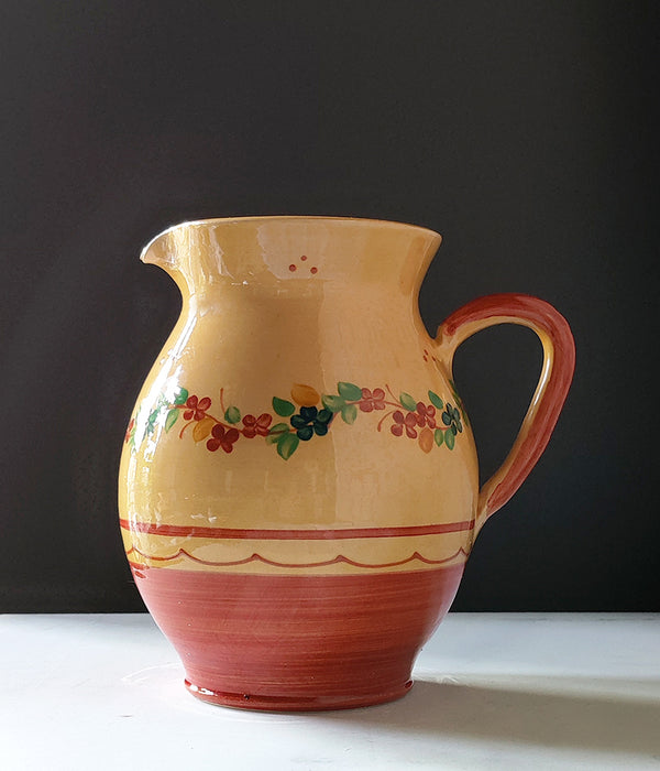 FRENCH GLAZED TERRACOTTA PITCHER No. 1