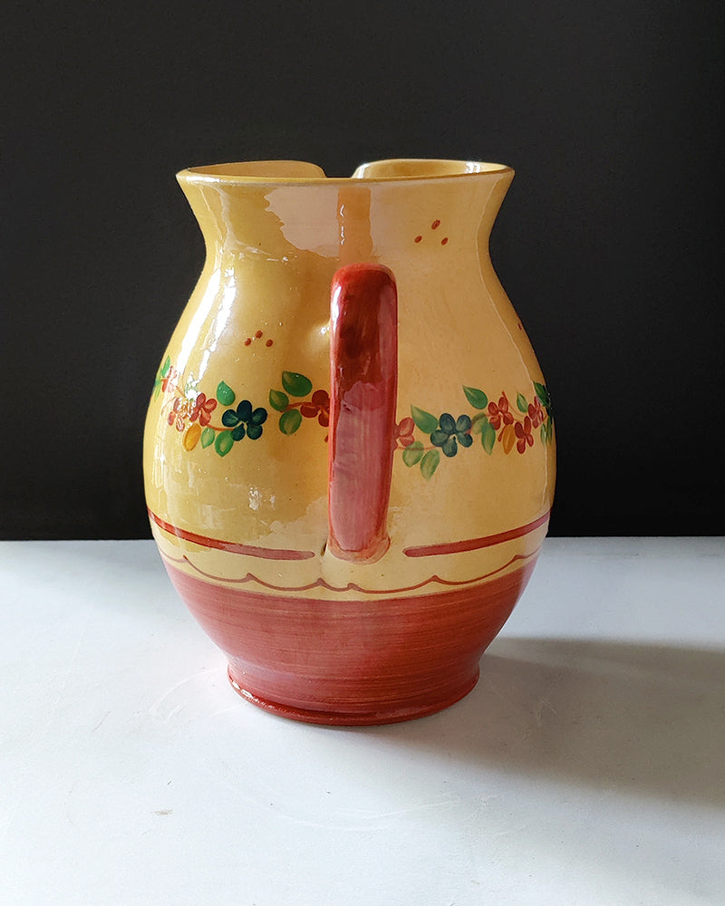 FRENCH GLAZED TERRACOTTA PITCHER No. 1