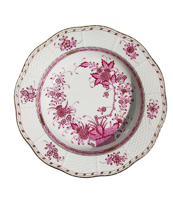 HEREND INDIAN BASKET RASPBERRY PLATE