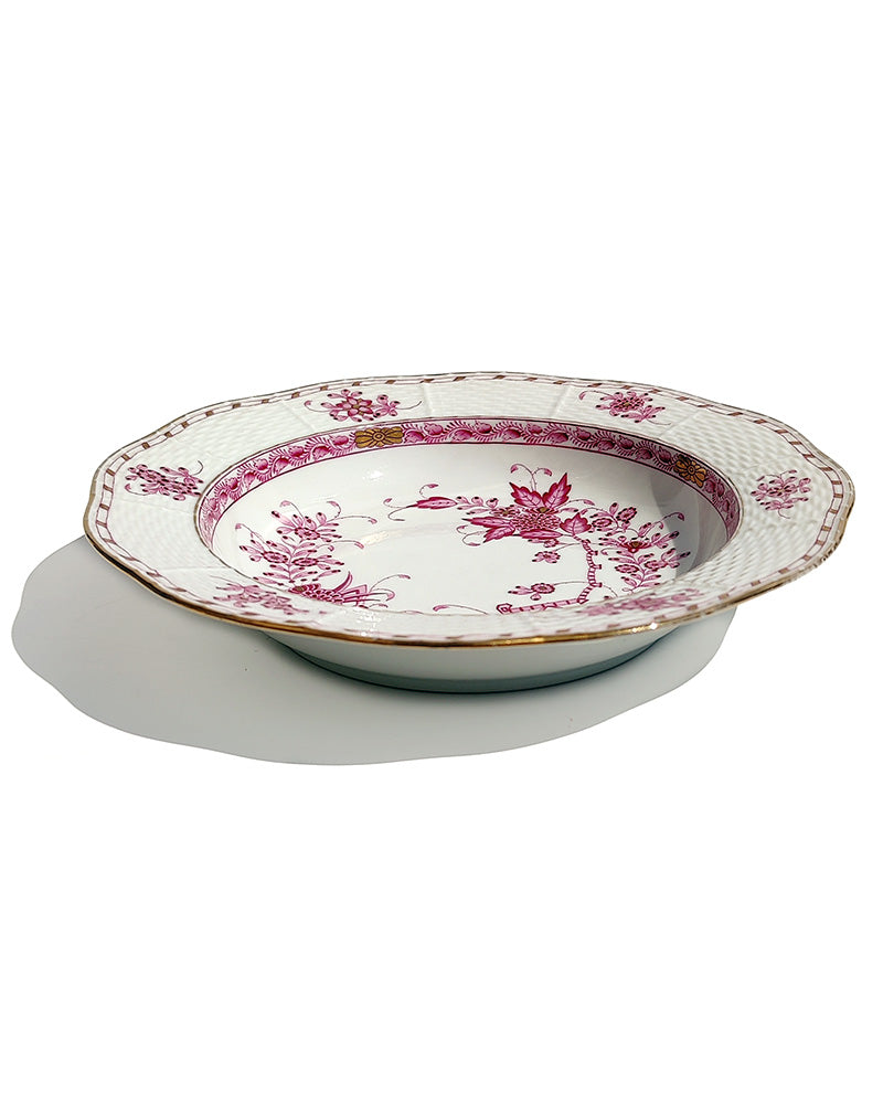 HEREND INDIAN BASKET RASPBERRY PLATE