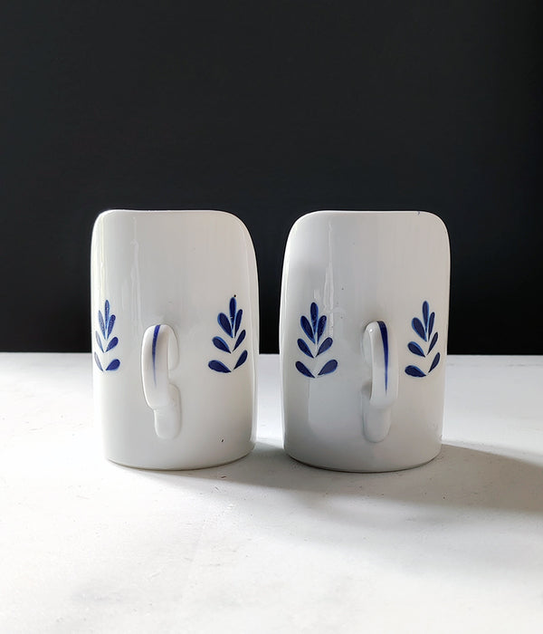 DELFT CANDLE HOLDERS, Pair