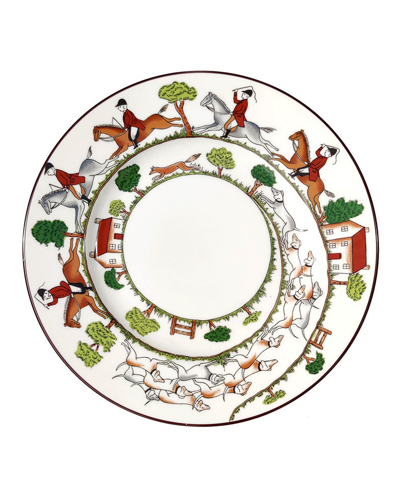 COALPORT HUNTING SCENE LUNCHEON PLATE