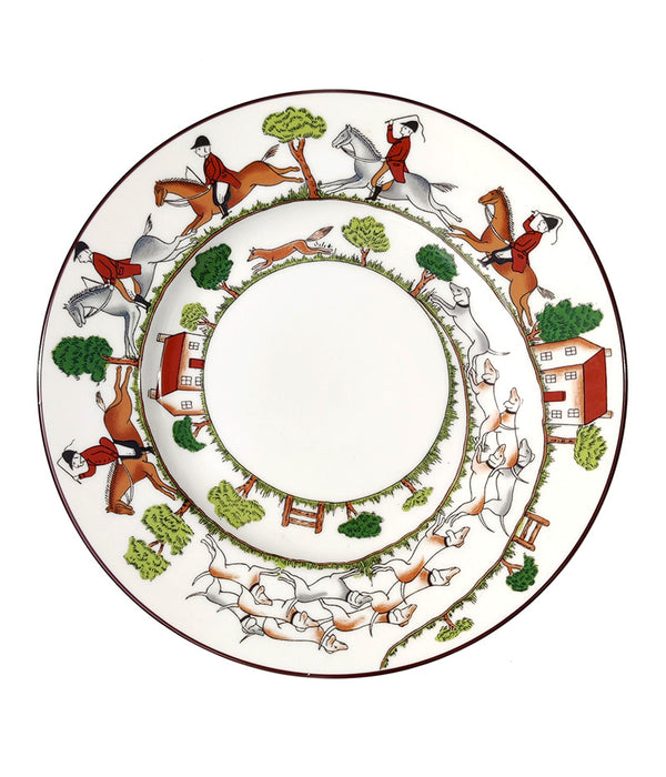 COALPORT HUNTING SCENE LUNCHEON PLATE