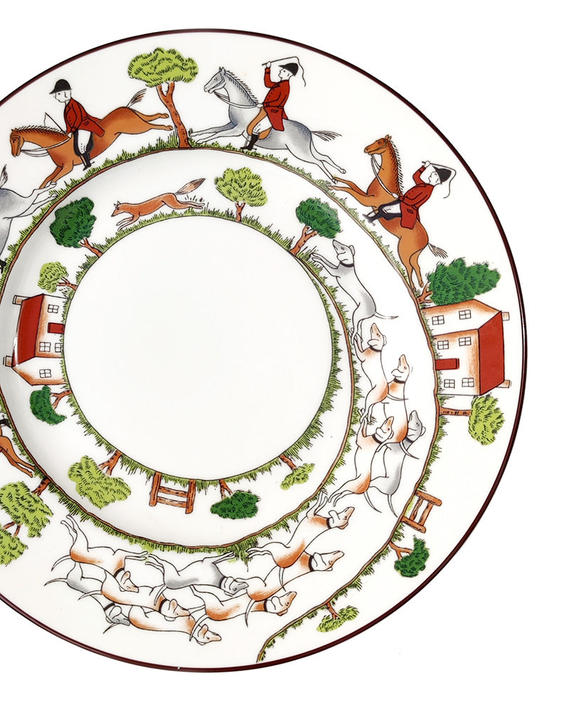 COALPORT HUNTING SCENE LUNCHEON PLATE