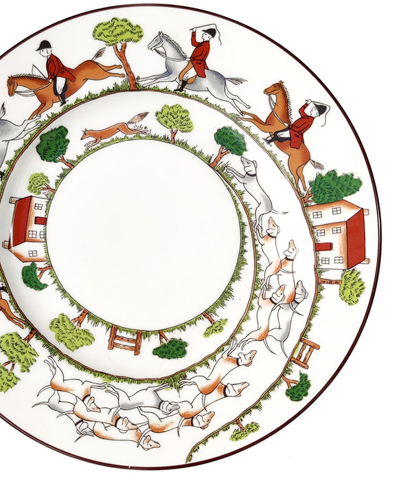 COALPORT HUNTING SCENE LUNCHEON PLATE