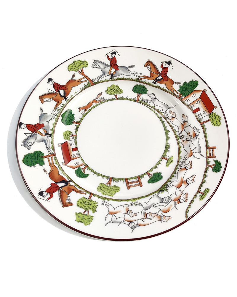 COALPORT HUNTING SCENE LUNCHEON PLATE