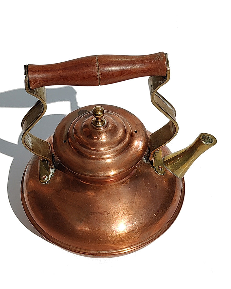 ITALIAN COPPER & BRASS TEA KETTLE