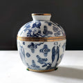 BLUE & WHITE LIDDED JAR