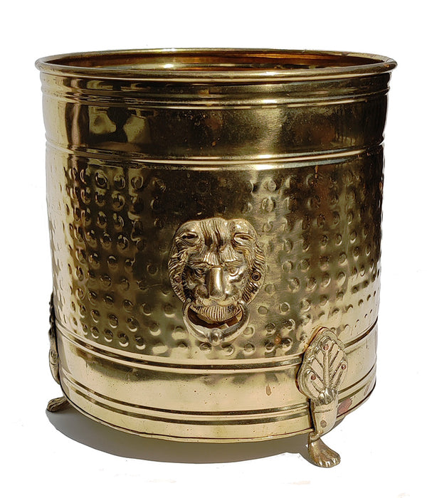 BRASS LION HEAD JARDINIERE No. 1