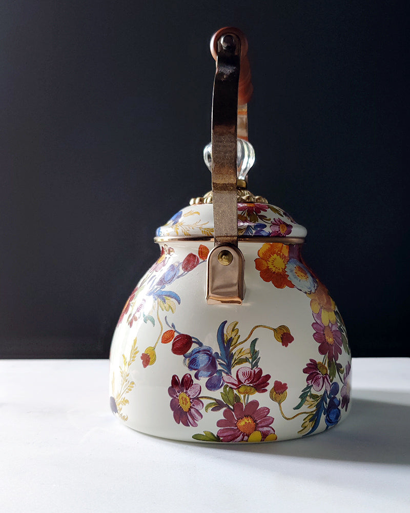 MACKENZIE-CHILDS FLOWER MARKET TEA KETTLE