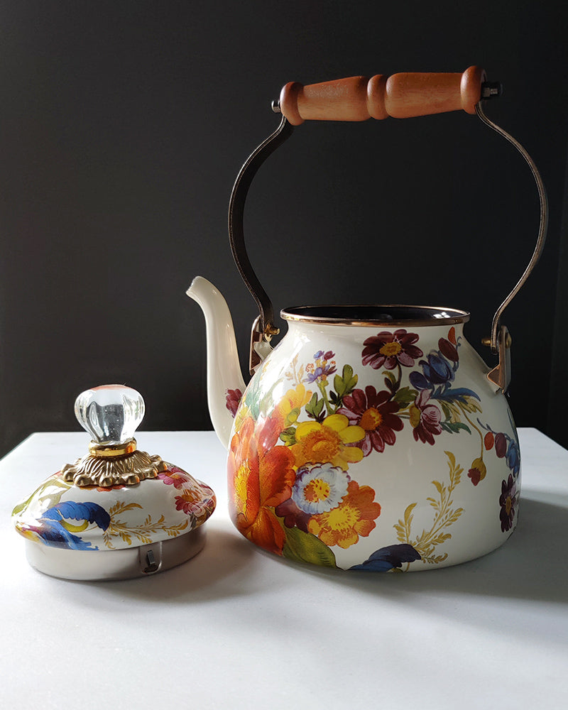 MACKENZIE-CHILDS FLOWER MARKET TEA KETTLE