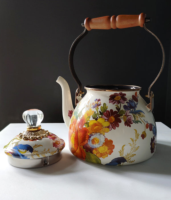 MACKENZIE-CHILDS FLOWER MARKET TEA KETTLE