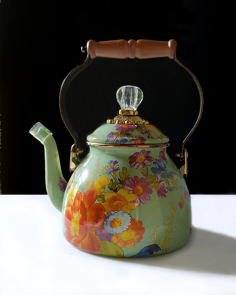 MACKENZIE-CHILDS FLOWER MARKET TEA KETTLE