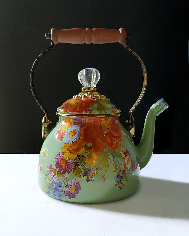 MACKENZIE-CHILDS FLOWER MARKET TEA KETTLE