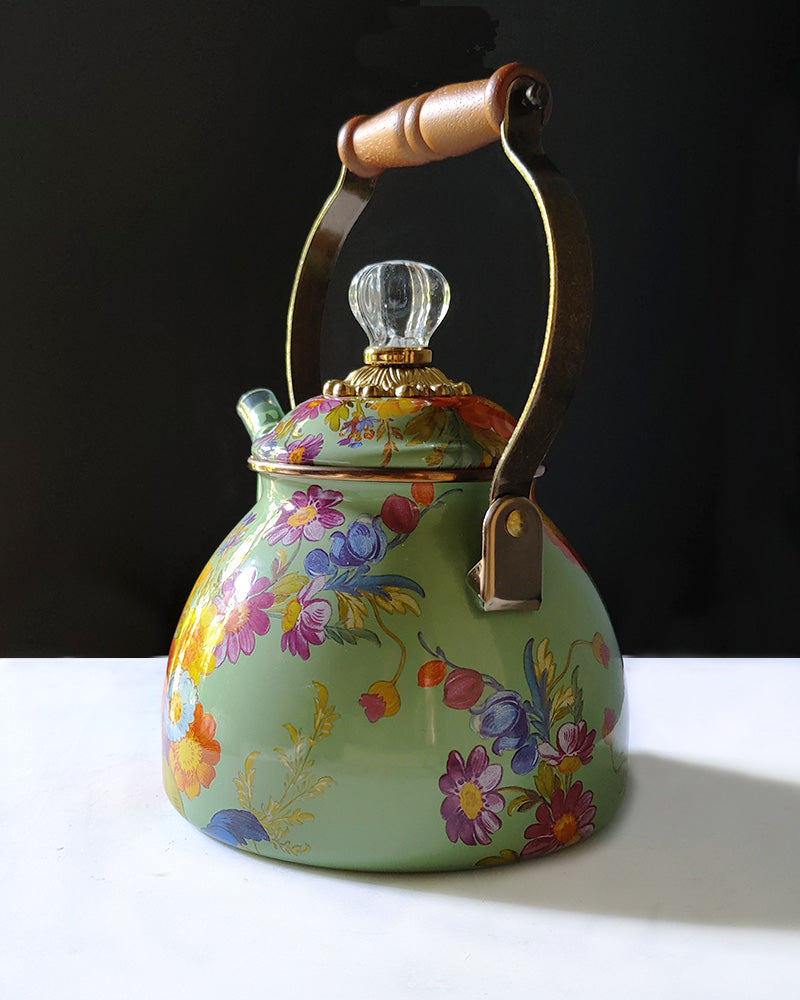 MACKENZIE-CHILDS FLOWER MARKET TEA KETTLE