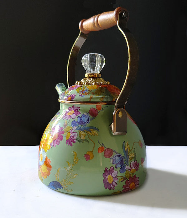 MACKENZIE-CHILDS FLOWER MARKET TEA KETTLE