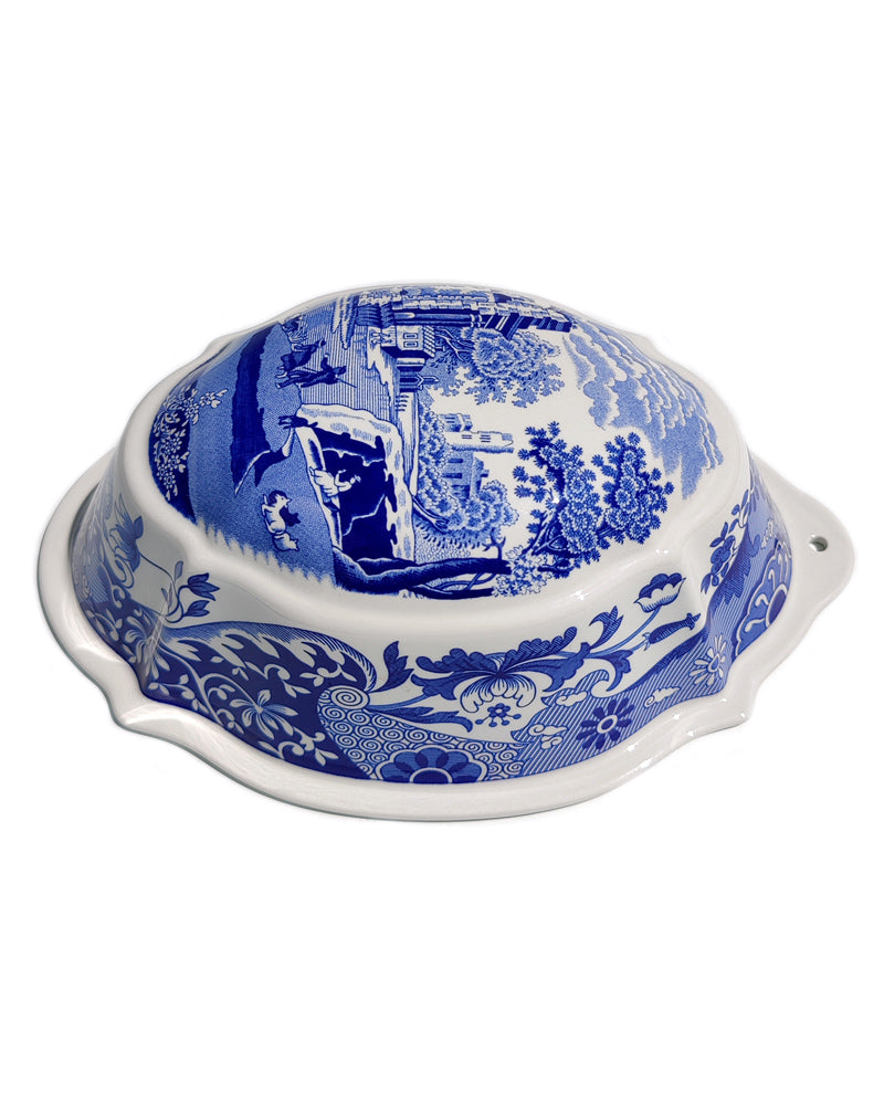 Spode Blue Italian gourmet jelly mould in blue and white