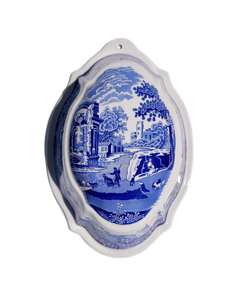 Spode Blue Italian gourmet jelly mould in blue and white view