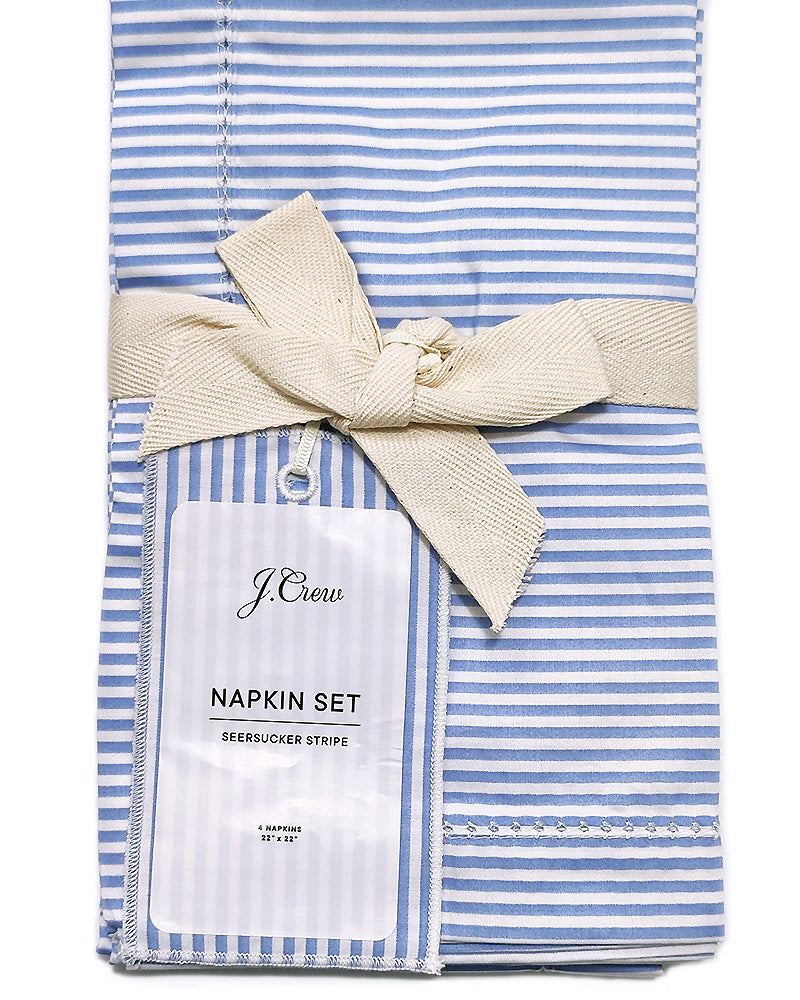 J.CREW HERTIAGE SEERSUCKER NAPKINS Set