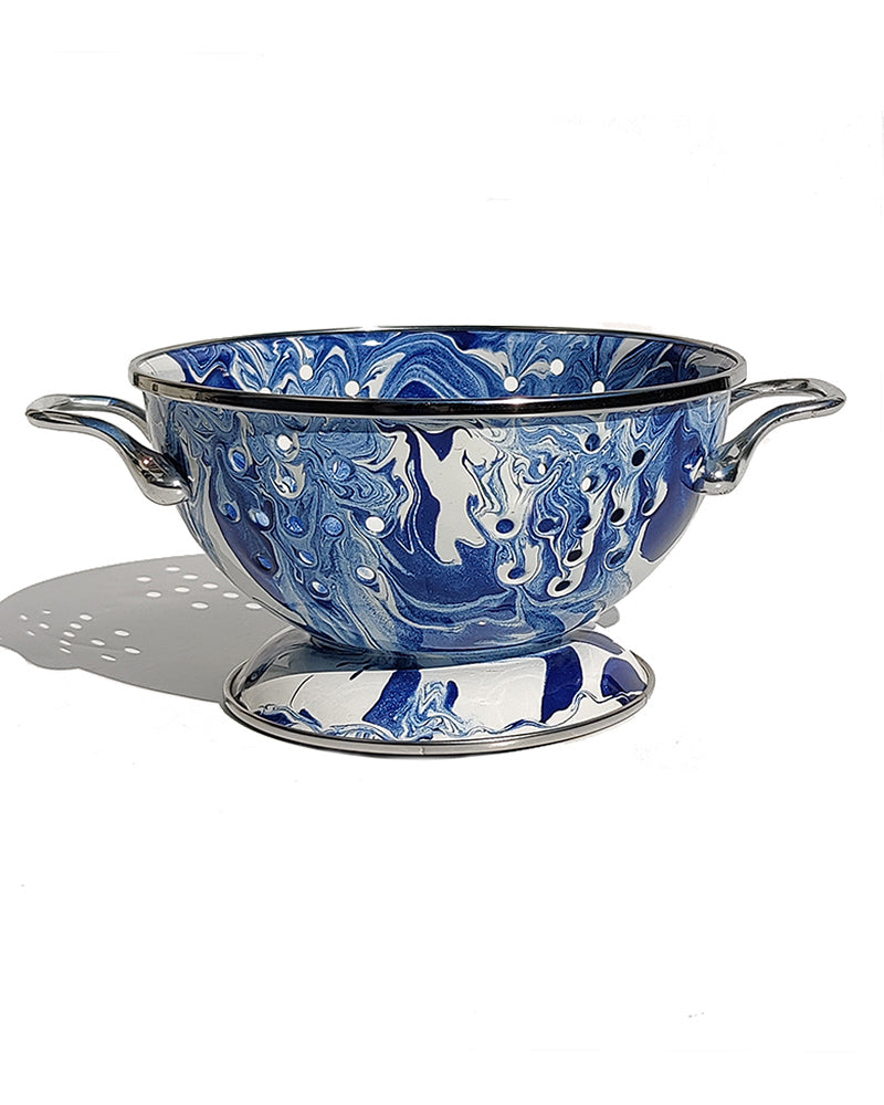 BLUE & WHITE ENAMEL COLANDER