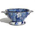 BLUE & WHITE ENAMEL COLANDER