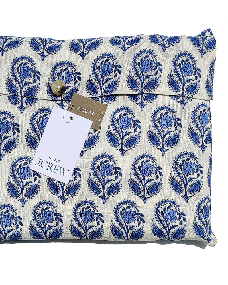 J. CREW BOUQUET BLOCK PRINT TABLECLOTH