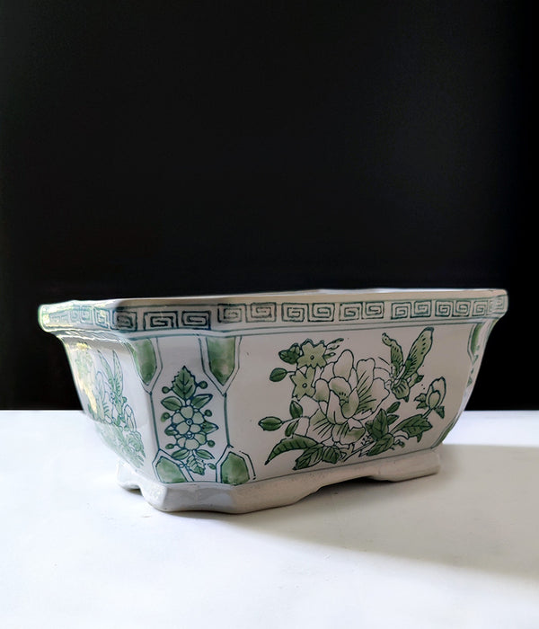 tobacco leaf foot bath Porcelain Bowl Tobacco Leaf Small Oval Footbath