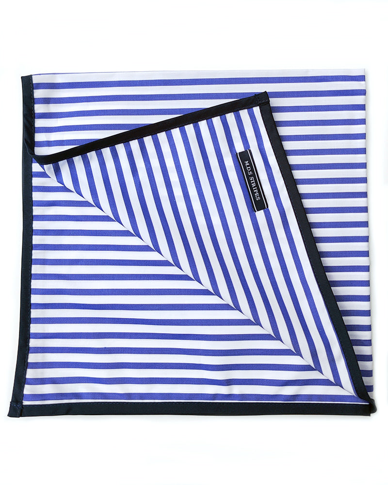 MDS STRIPES BLUE & WHITE STRIPED SCARF