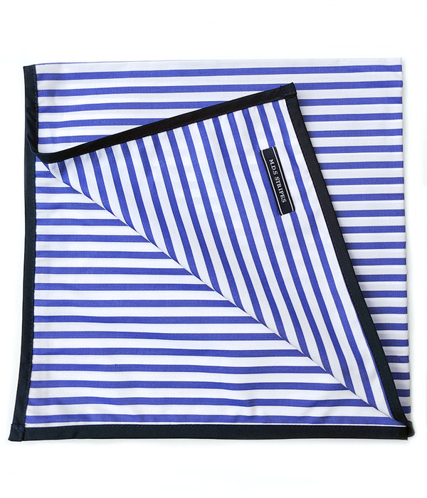 MDS STRIPES BLUE & WHITE STRIPED SCARF