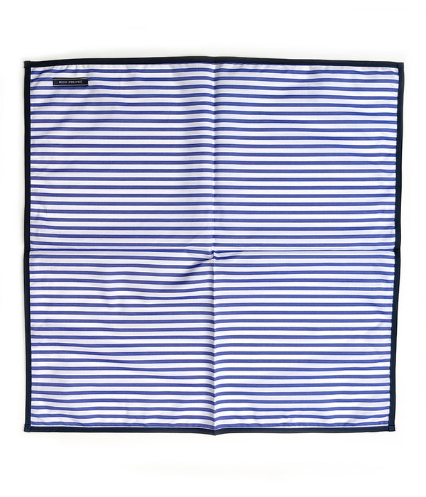 MDS STRIPES BLUE & WHITE STRIPED SCARF