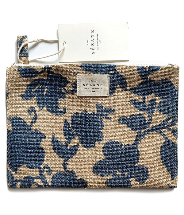 SEZANE LARGE FLAT JUTE POUCH