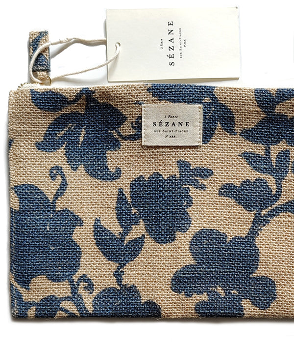 SEZANE LARGE FLAT JUTE POUCH