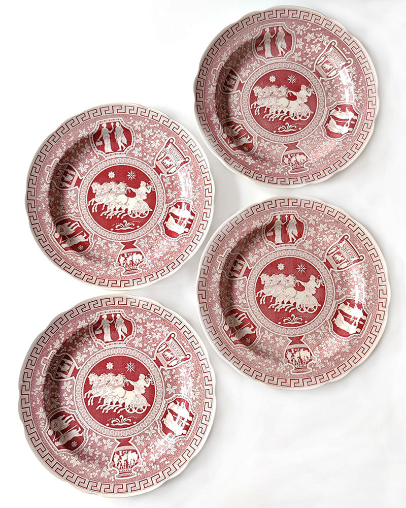 SPODE GREEK DINNER PLATES, Set