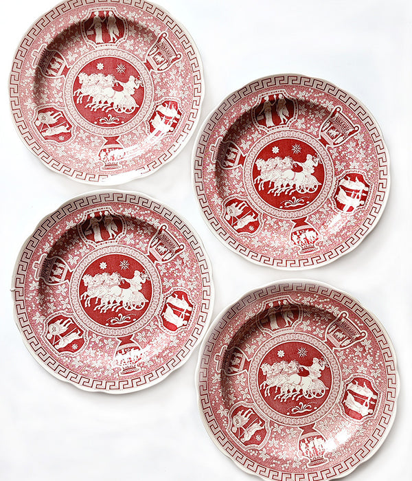 SPODE GREEK DINNER PLATES, Set