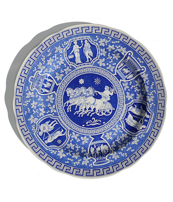 SPODE BLUE ROOM 'GREEK' DINNER PLATES Set Of 4