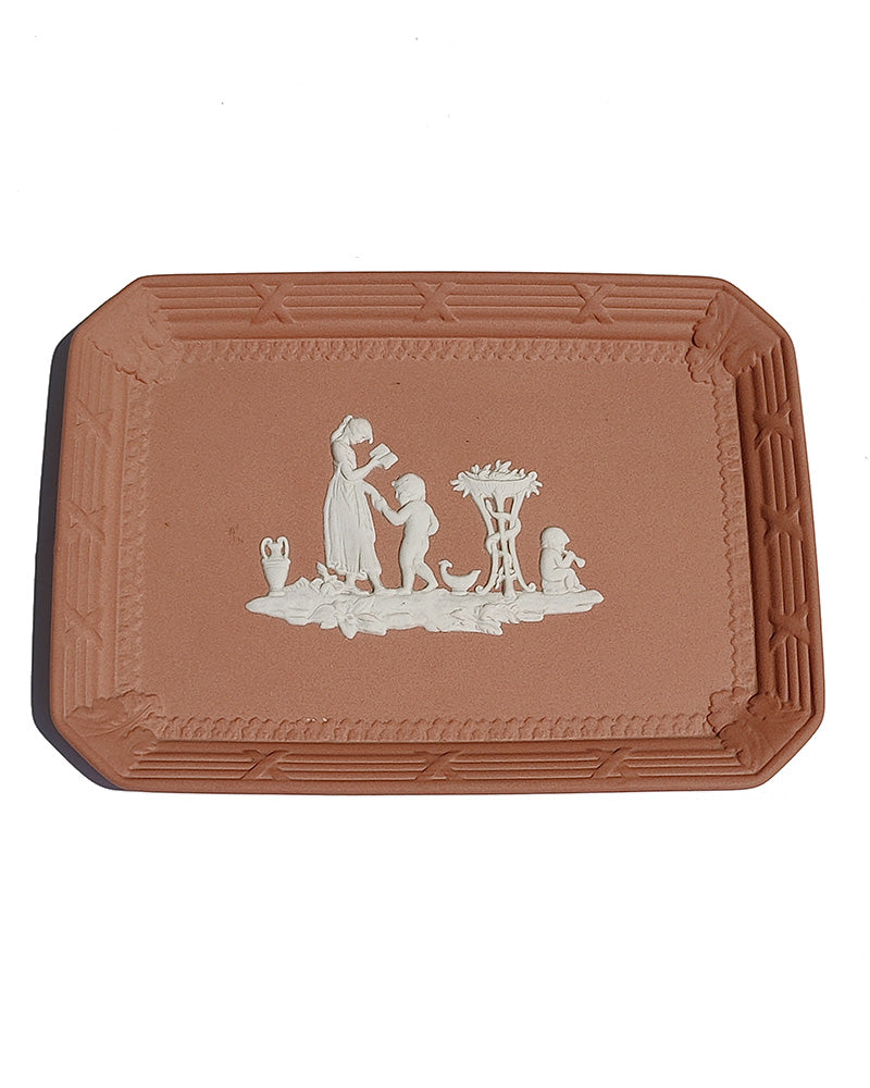 WEDGWOOD TERRACOTTA JASPERWARE LADY TEMPLETON TRAY