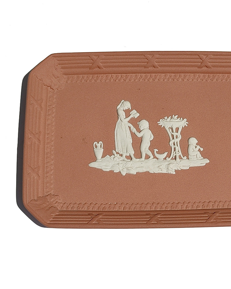 WEDGWOOD TERRACOTTA JASPERWARE LADY TEMPLETON TRAY