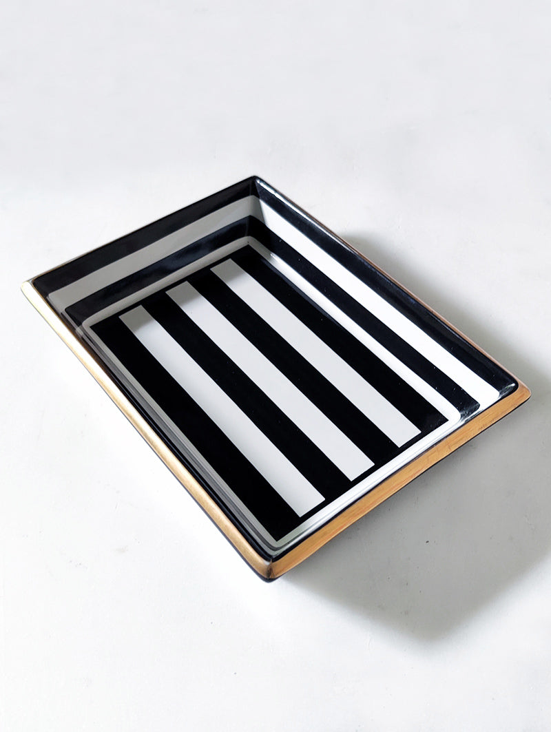 POTTERY BARN STRIPED CATCHALL