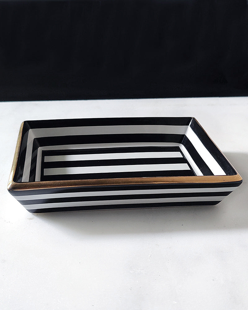 POTTERY BARN STRIPED CATCHALL