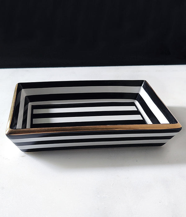 POTTERY BARN STRIPED CATCHALL