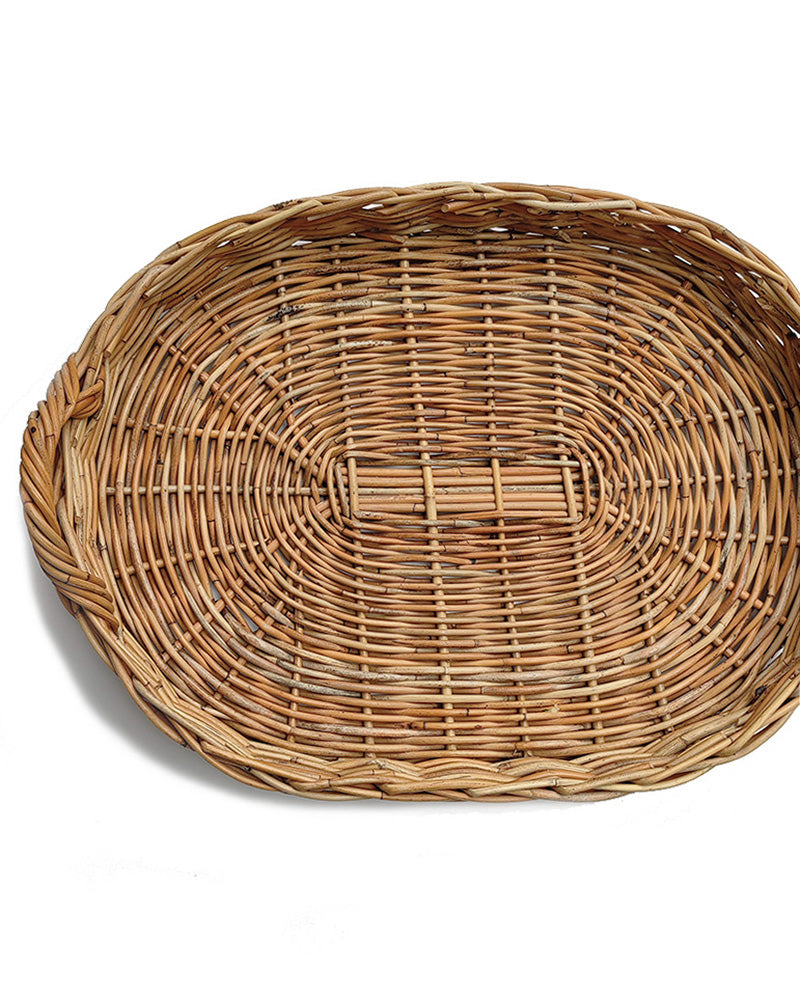 OVAL WOVEN WICKER TRAY