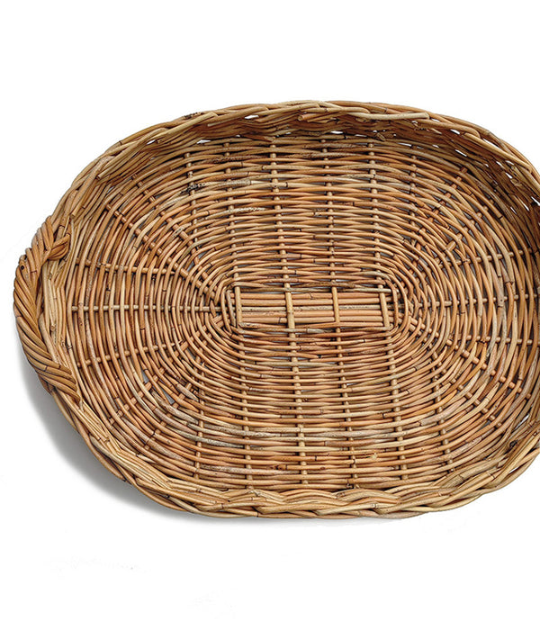 OVAL WOVEN WICKER TRAY