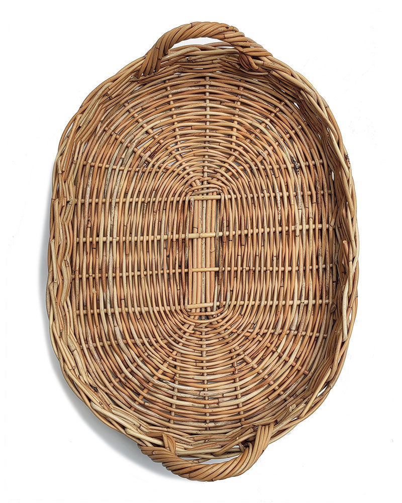 OVAL WOVEN WICKER TRAY