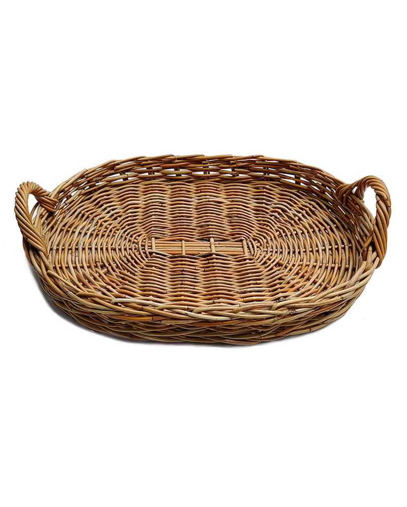 OVAL WOVEN WICKER TRAY