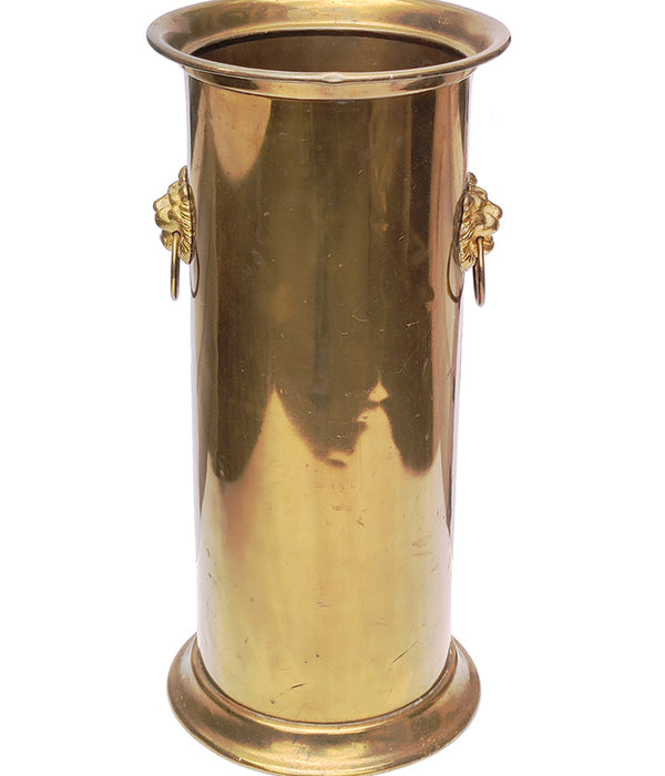 LION'S HEAD BRASS UMBRELLA STAND